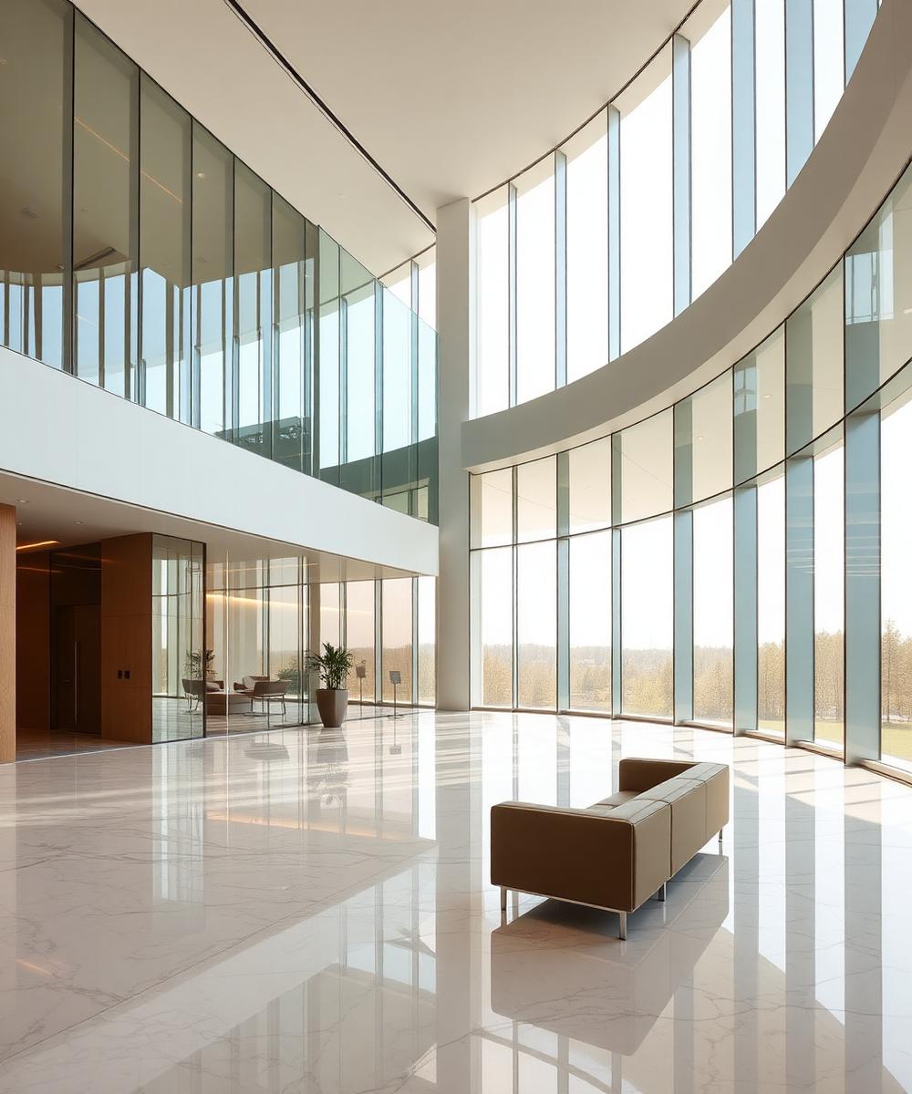 Modern corporate office lobby
